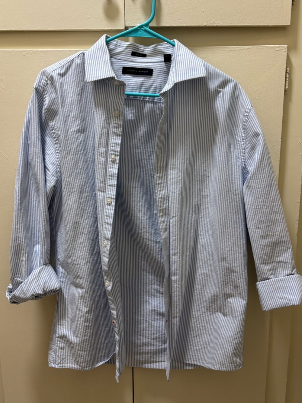 Tommy Hilfiger - Light Blue Pinstripe Button-Down Shirt
